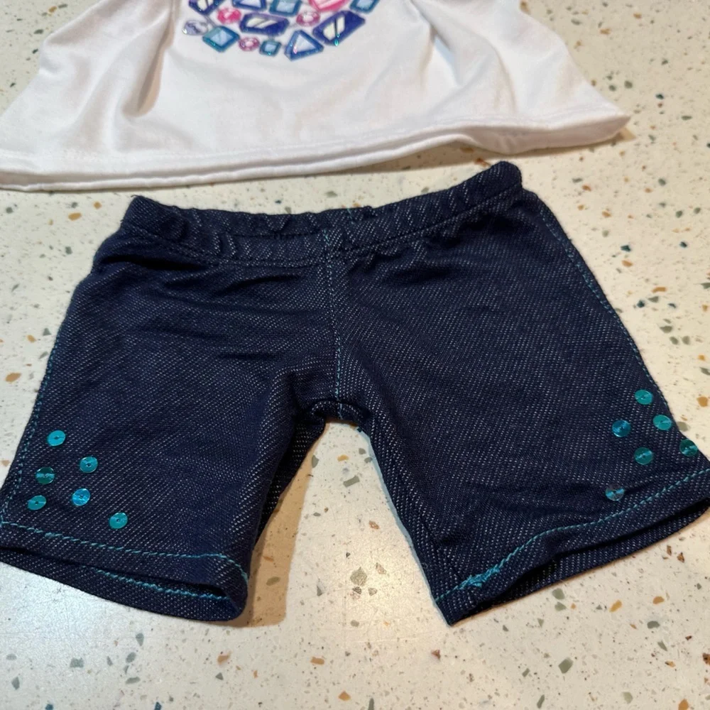 Build-A-Bear‎ Jeweled Tank Top and Shorts, Bunny Plush NOT Included